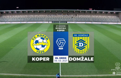 PLTS, 25. kolo: Koper - Domžale 0:2