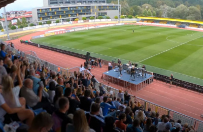 Predstavitev nove himne v Športnem parku Domžale (IMSET)