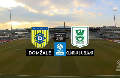 PLT, 19. krog (zaostala tekma): Domžale - Olimpija 2:0